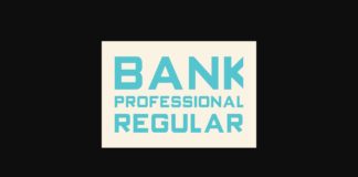 Bank Professional Regular Font Poster 1