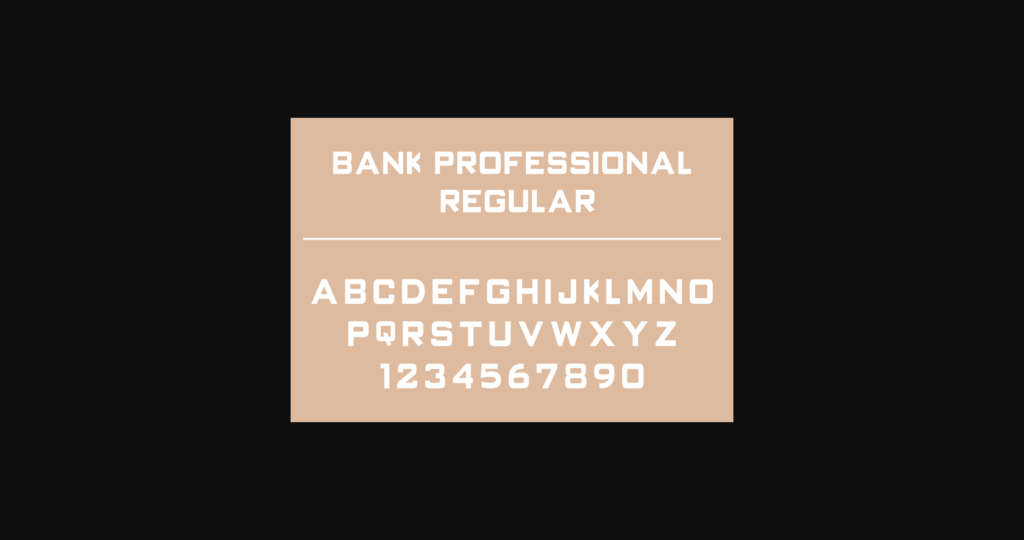 Bank Professional Regular Font Poster 4