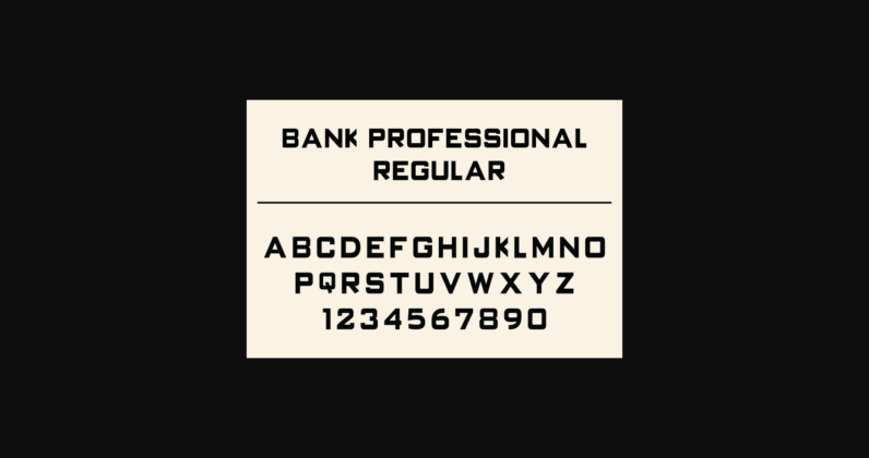 Bank Professional Regular Font Poster 5