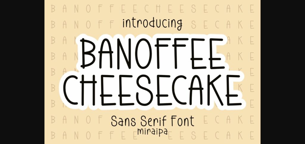 Banoffee Cheesecake Font Poster 3