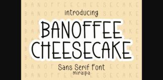 Banoffee Cheesecake Font Poster 1