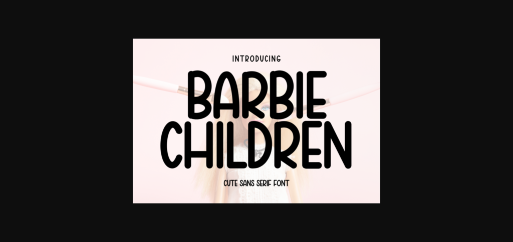 Barbie Children Font Poster 1