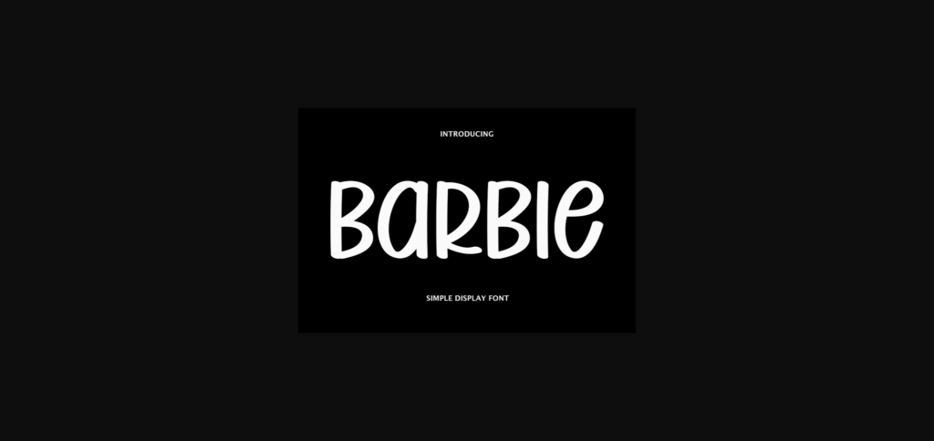 Barbie Font Poster 3