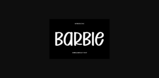 Barbie Font Poster 1