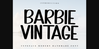Barbie Vintage Font Poster 1
