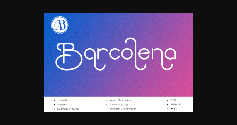 Barcolena Font Poster 3