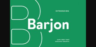 Barjon Font Poster 1