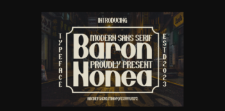 Baron Nonea Font Poster 1