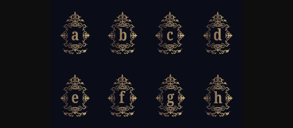 Baroque Lettering Font Poster 7