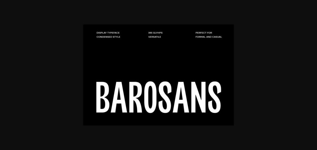 Barosans Font Poster 3