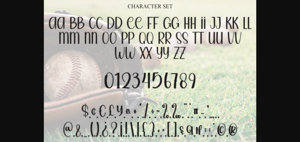 Baseball Champion Font Poster 8