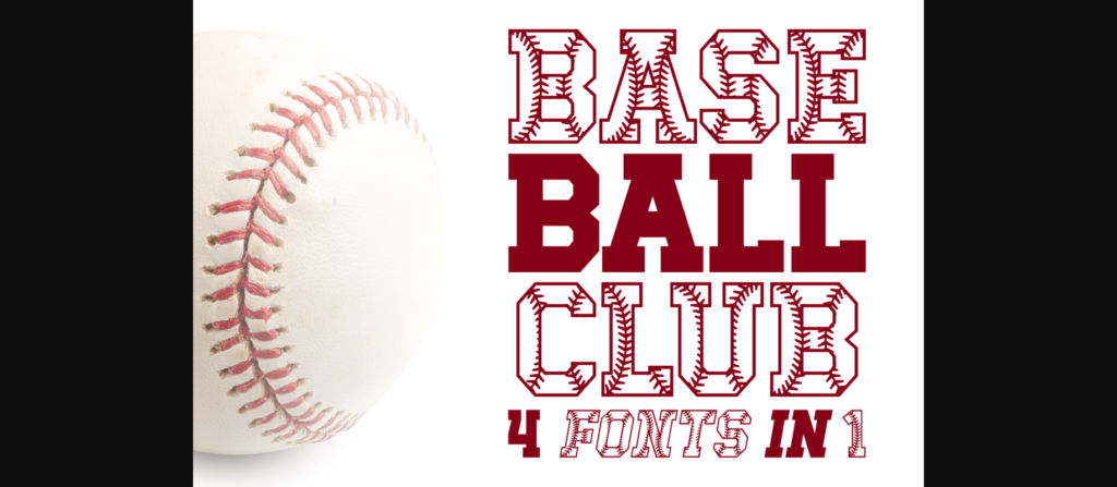 Baseball Club Font Poster 3