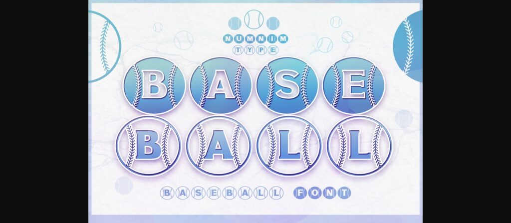 Baseball Font Poster 3