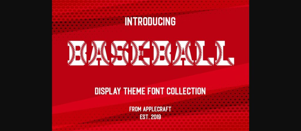 Baseball Font Poster 3