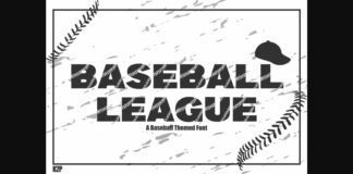 Baseball League Font Poster 1