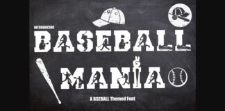 Baseball Mania Font Poster 1