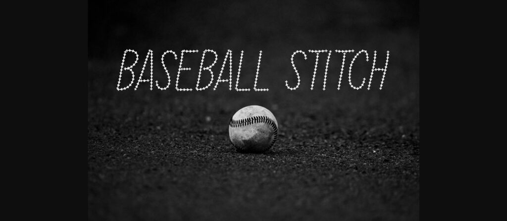 Baseball Stitch Font Poster 3