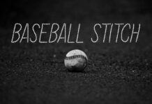 Baseball Stitch Font Poster 1