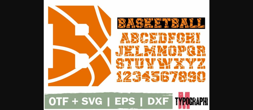 Basketball Font Poster 1