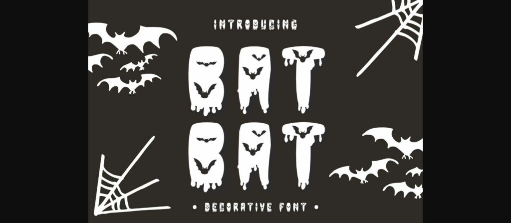 Bat Bat Font Poster 1