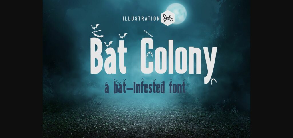 Bat Colony Font Poster 3