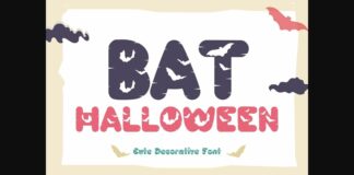 Bat Halloween Font Poster 1