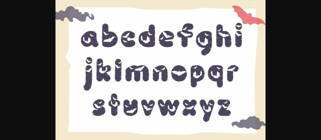 Bat Halloween Font Poster 9