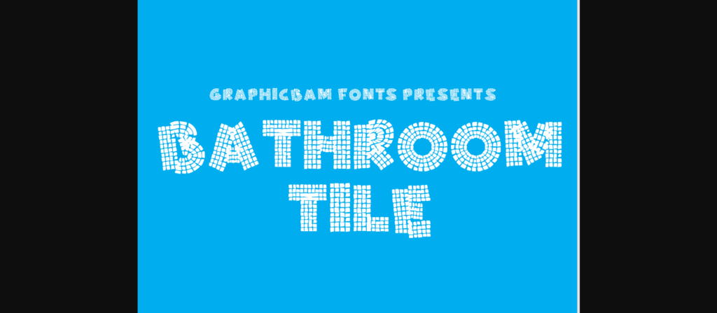 Bathroom Tile Font Poster 1