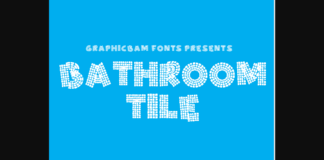 Bathroom Tile Font Poster 1