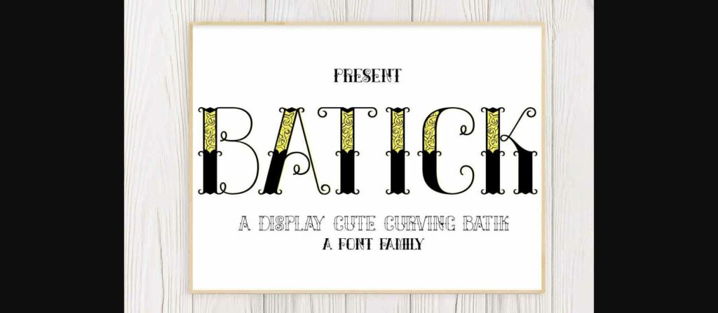 Batick Font Poster 3