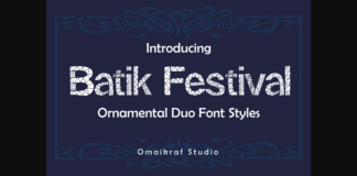 Batik Festival Font Poster 1