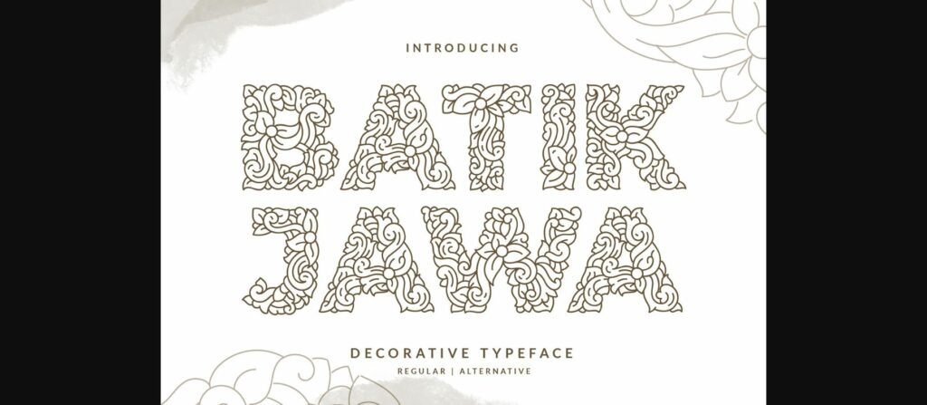 Batik Jawa Font Poster 1