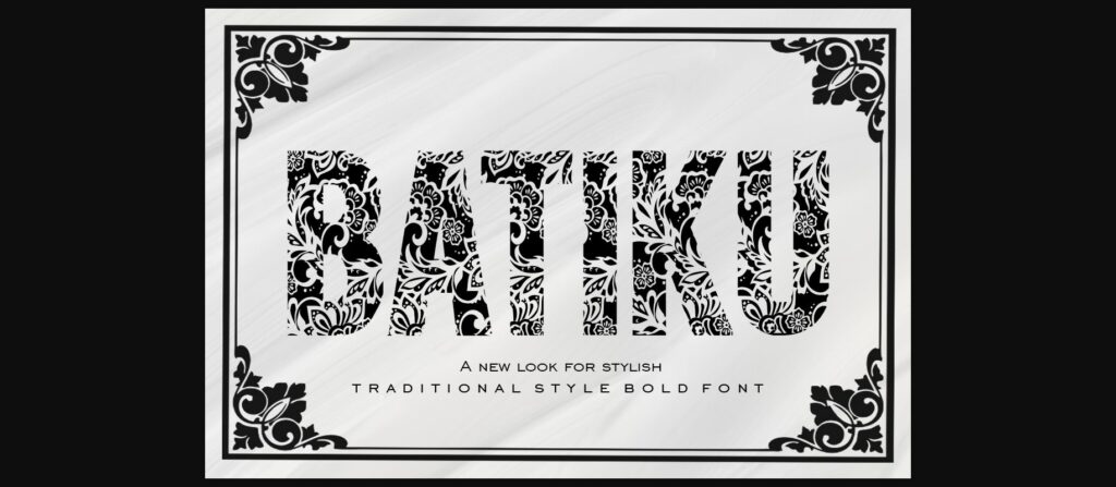 Batiku Font Poster 3