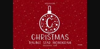 Bauble Star Font Poster 1