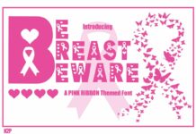 Be Breast Beware Font Poster 1