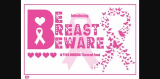 Be Breast Beware Font Poster 1