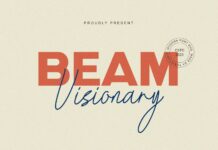 Beam Visionary Font Poster 1