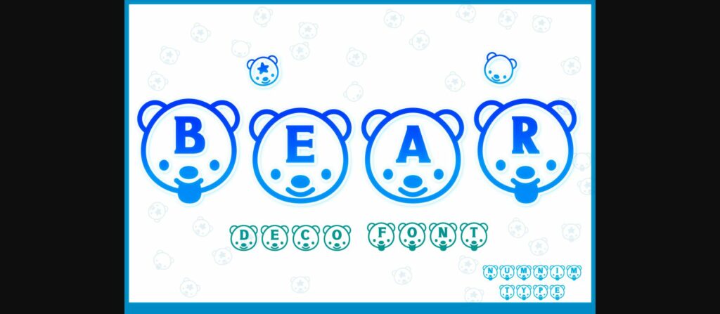 Bear Font Poster 3