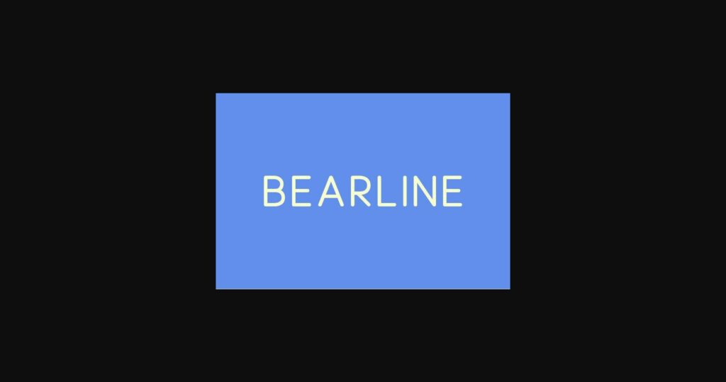 Bearline Font Poster 3