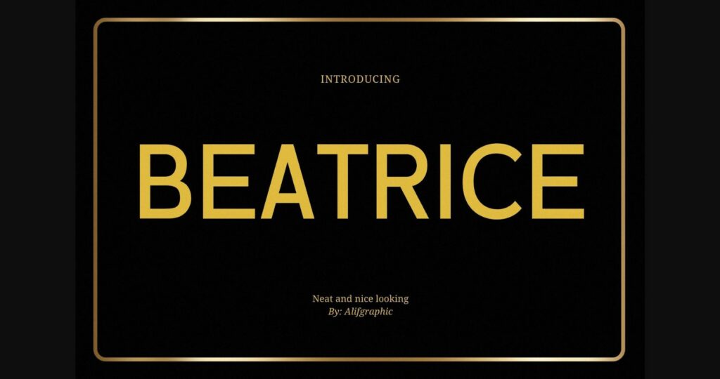 Beatrice Font Poster 1