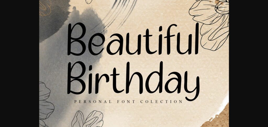 Beautiful Birthday Font Poster 1