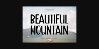 Beautiful Mountain Font Poster 1