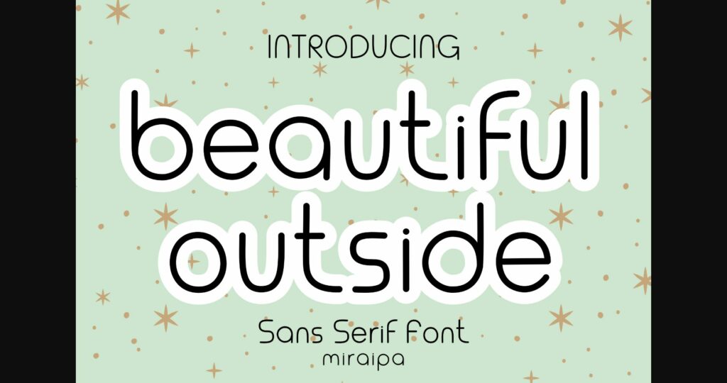 Beautiful Outside Font Poster 1