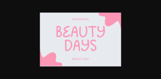 Beauty Days Font Poster 1