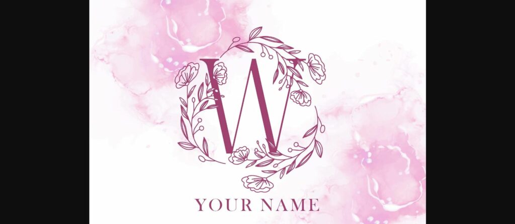 Beauty Floral Blossom Monogram Font Poster 4