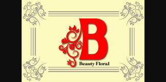 Beauty Floral Font Poster 1