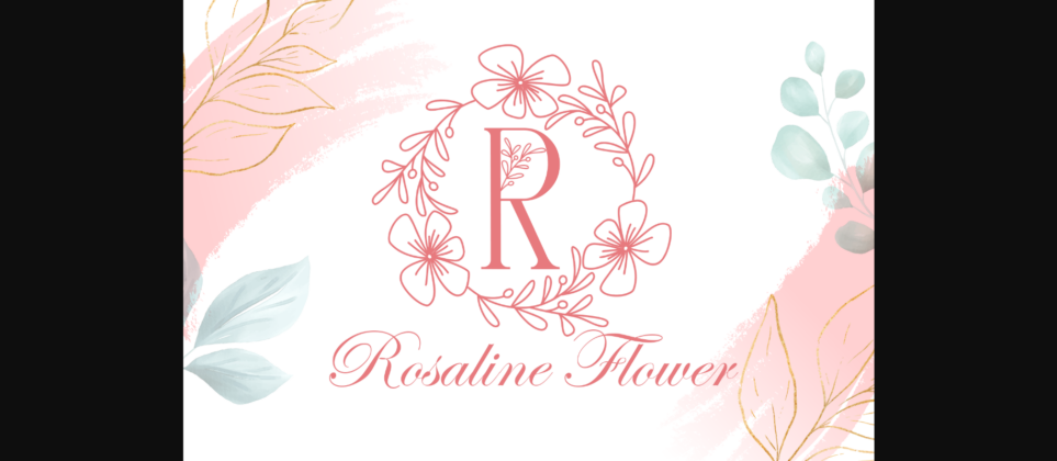 Beauty Floral Monogram Font Poster 4