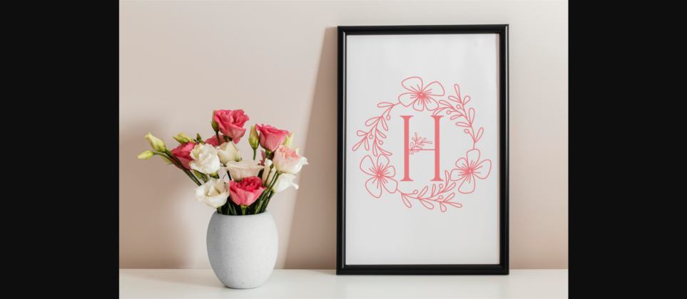 Beauty Floral Monogram Font Poster 5