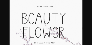 Beauty Flower Font Poster 1