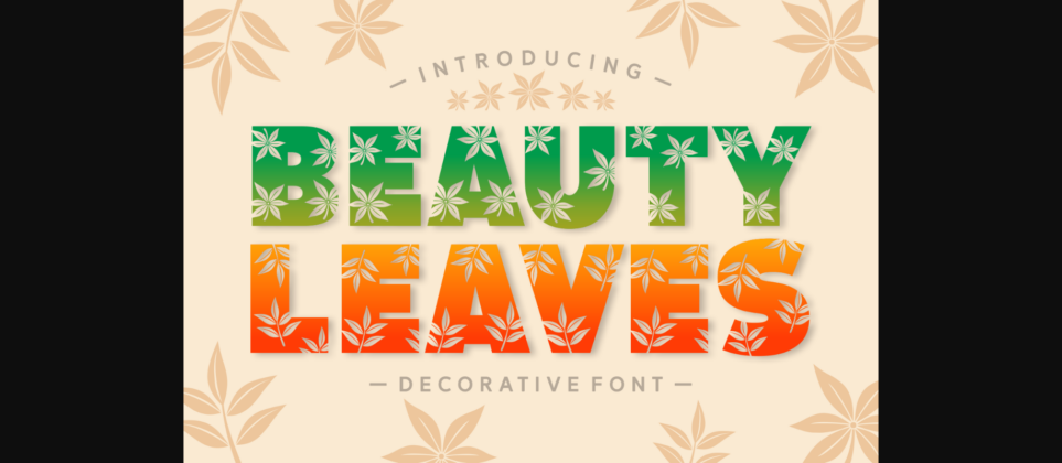 Beauty Leaves Font Poster 3